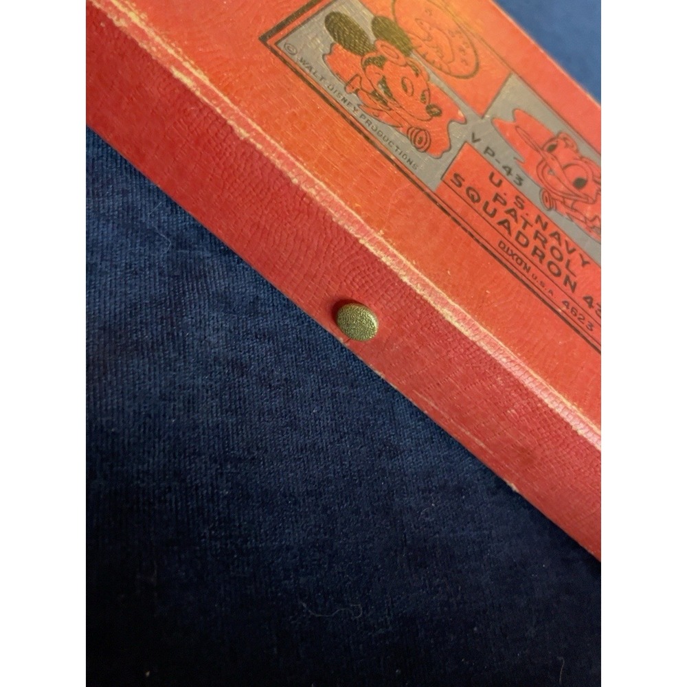 WWII Walt Disney U.S. Navy VP-43 Patrol Squadron Mickey Donald Dixon Pencil Box - Picture 2 of 7